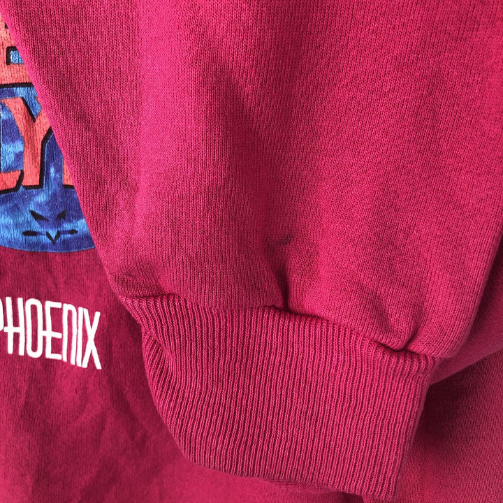 90'S Planet Hollywood Advertising Sweatshirt, Made in USA, Men's XL unclear pink type Vintage Second Hand
