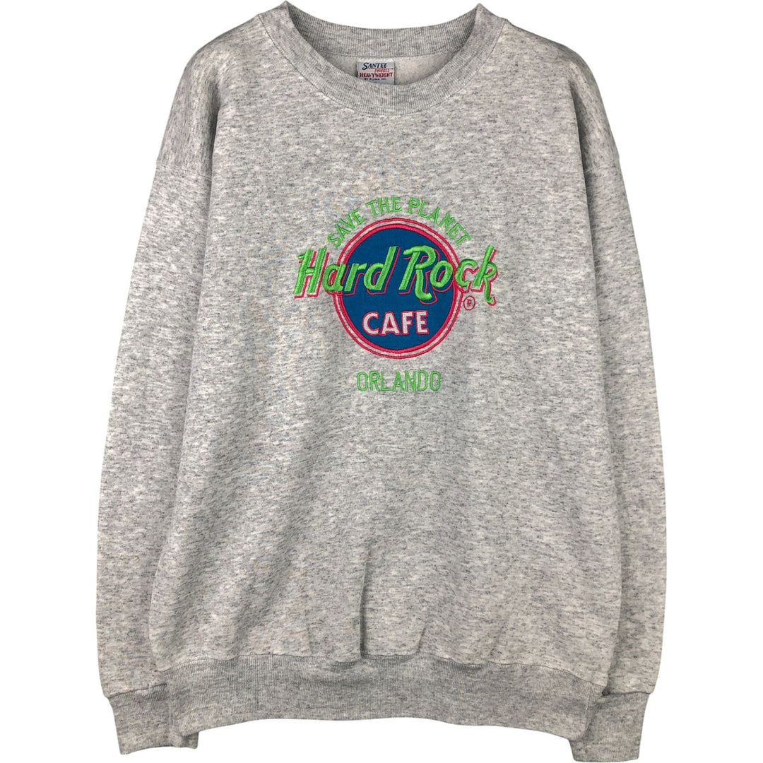 SANTEE SWEATS Hard Rock Cafe Advertising Sweatshirt, Made in USA, Men's XL cotton white type Vintage Second Hand