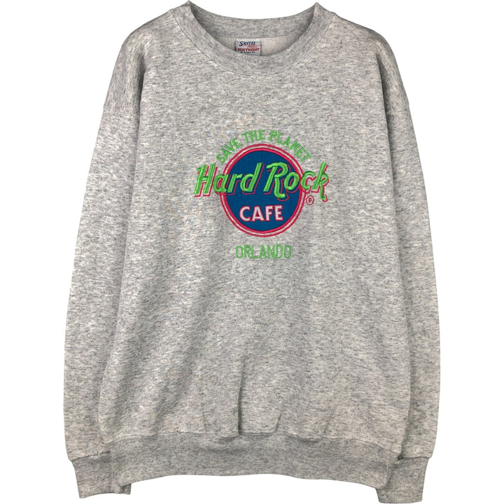 SANTEE SWEATS Hard Rock Cafe Advertising Sweatshirt, Made in USA, Men's XL cotton white type Vintage Second Hand