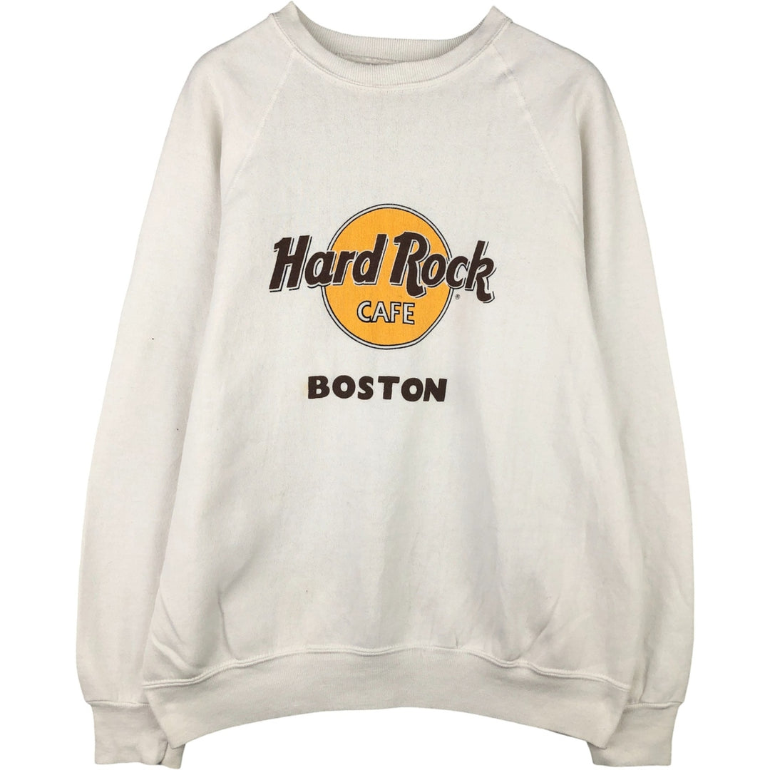 Hard Rock Cafe Advertising Sweatshirt, Made in USA, X-LARGE, Men's XL cotton white type Vintage Second Hand