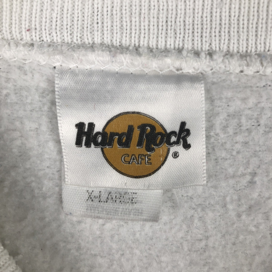 Hard Rock Cafe Advertising Sweatshirt, Made in USA, X-LARGE, Men's XL cotton white type Vintage Second Hand