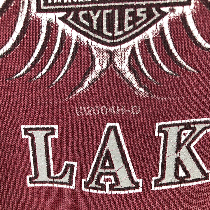 2000'S Harley-Davidson Eagle Pattern Advertising Sweatshirt, Men's XL unclear Red type red-purple Vintage Second Hand