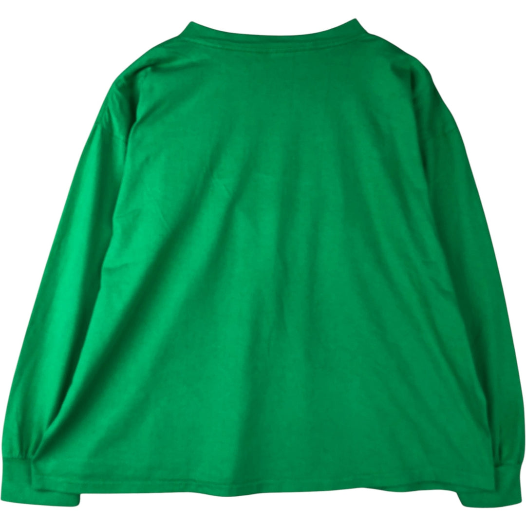 Long T-shirt, Men's XXL cotton green type Vintage Second Hand