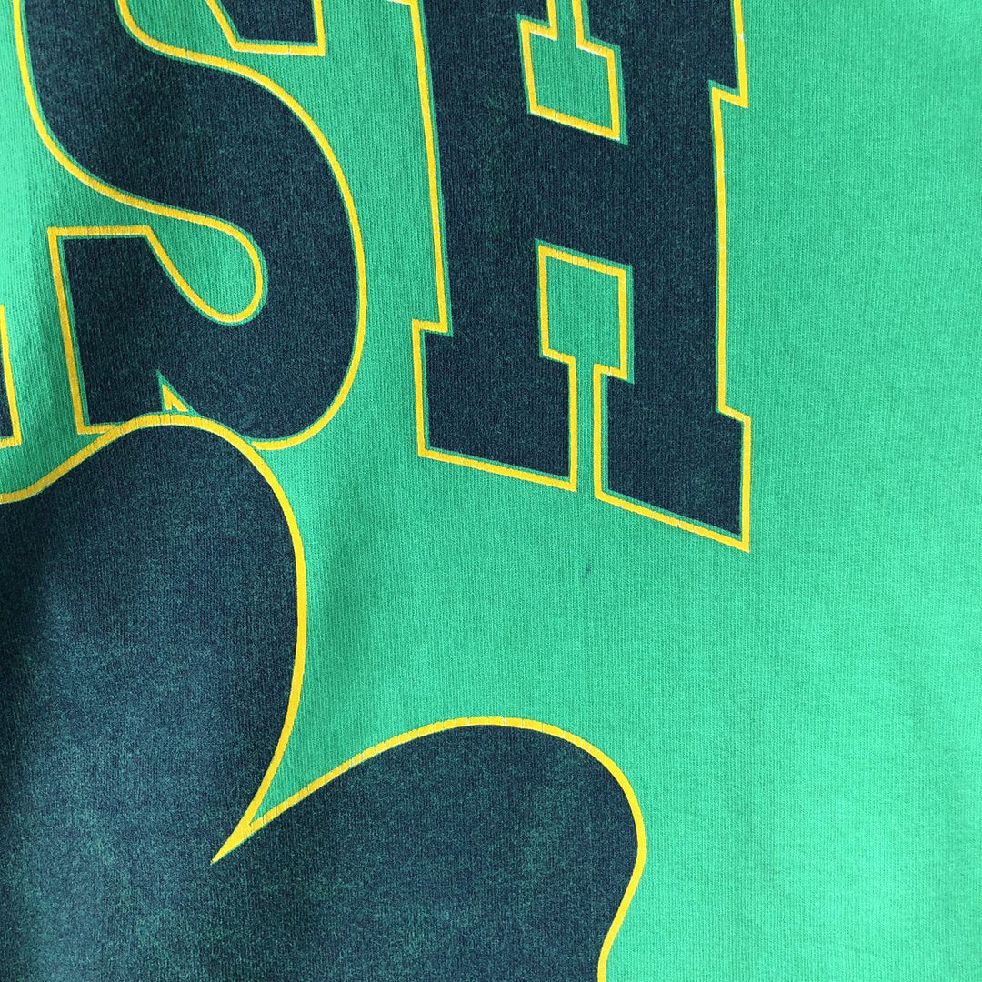 Long T-shirt, Men's XXL cotton green type Vintage Second Hand