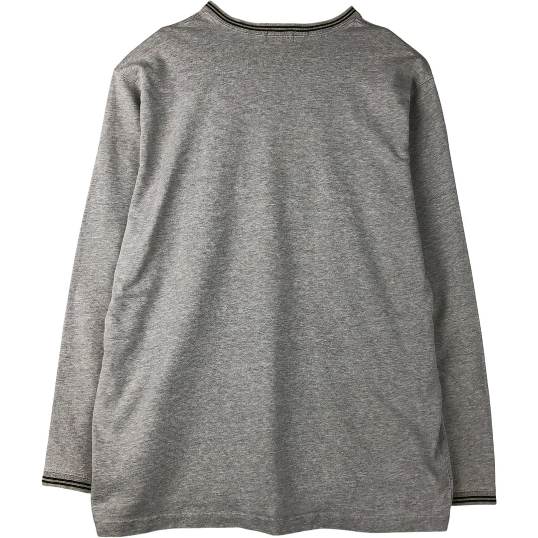 Ralph Lauren Polo Jeans Company V-neck long-sleeved T-shirt, men's size XL cotton gray type Vintage Second Hand
