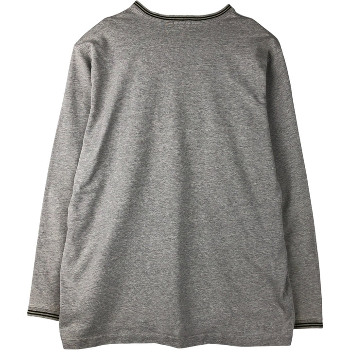 Ralph Lauren Polo Jeans Company V-neck long-sleeved T-shirt, men's size XL cotton gray type Vintage Second Hand