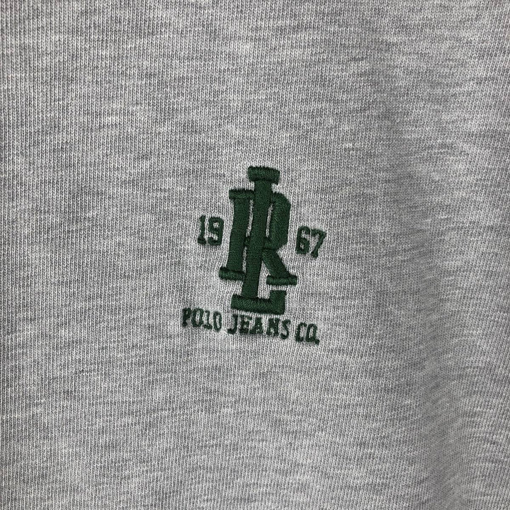 Ralph Lauren Polo Jeans Company V-neck long-sleeved T-shirt, men's size XL cotton gray type Vintage Second Hand