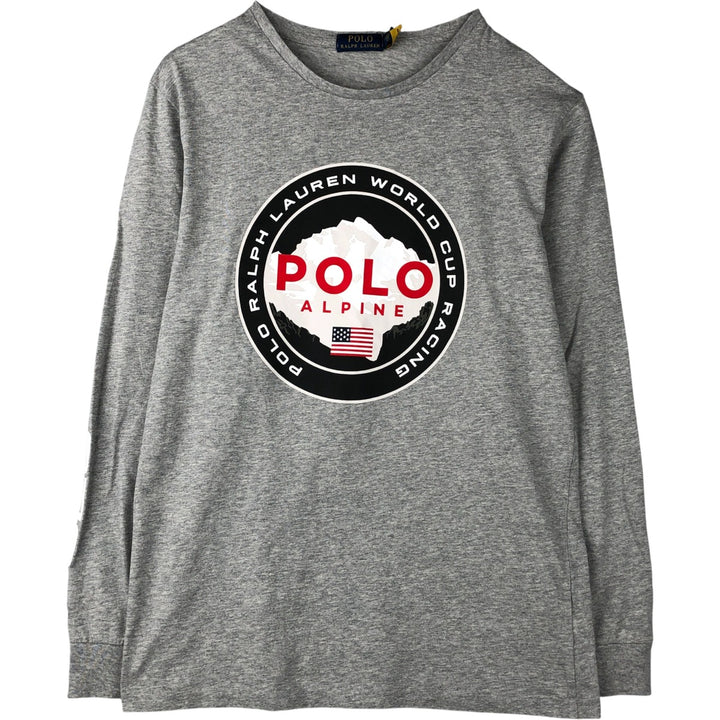 Ralph Lauren POLO RALPH LAUREN Long T-shirt Long T Men's M size cotton gray type Vintage Second Hand