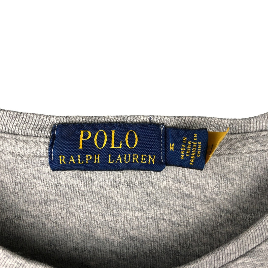 Ralph Lauren POLO RALPH LAUREN Long T-shirt Long T Men's M size cotton gray type Vintage Second Hand