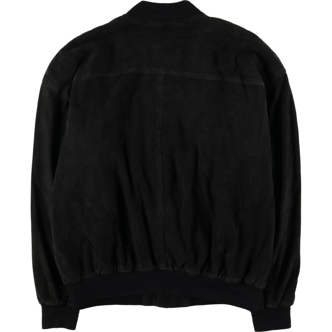 STRIWA LEATHER Suede Leather Blouson (Men's XXXXL) Genuine Leather Suede Leather black type Vintage Second Hand
