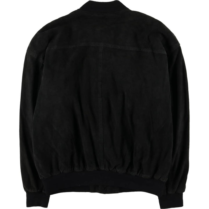 STRIWA LEATHER Suede Leather Blouson (Men's XXXXL) Genuine Leather Suede Leather black type Vintage Second Hand