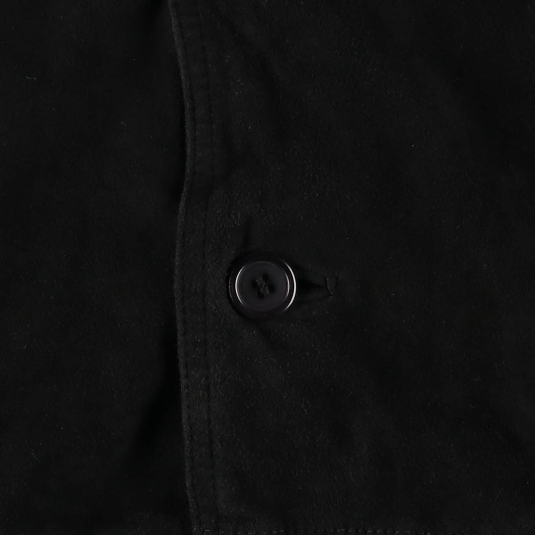 STRIWA LEATHER Suede Leather Blouson (Men's XXXXL) Genuine Leather Suede Leather black type Vintage Second Hand