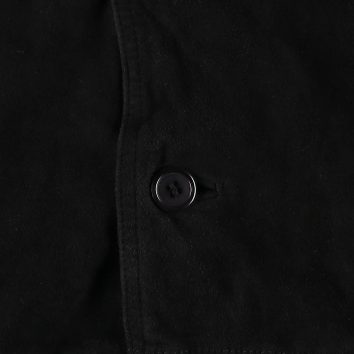 STRIWA LEATHER Suede Leather Blouson (Men's XXXXL) Genuine Leather Suede Leather black type Vintage Second Hand