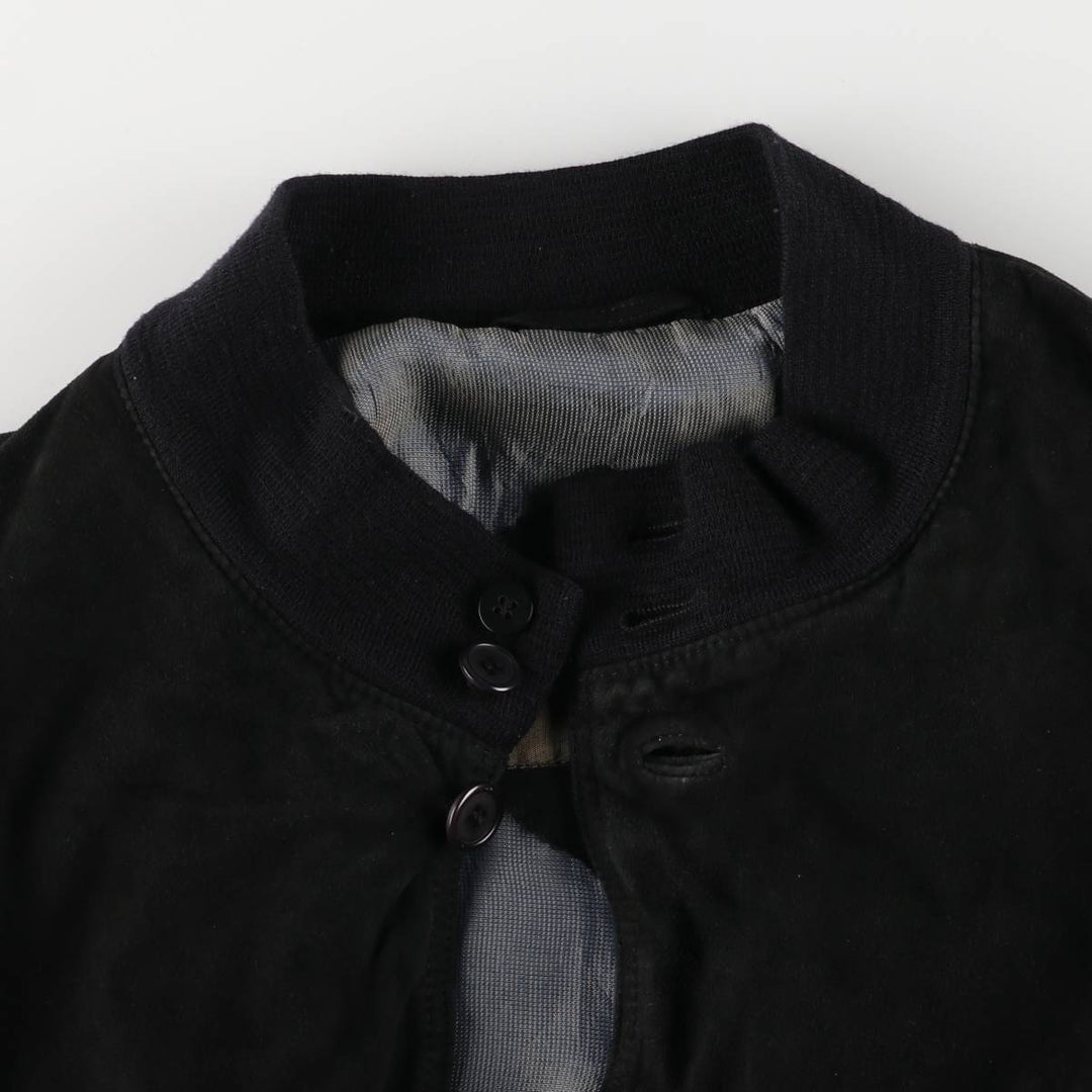 STRIWA LEATHER Suede Leather Blouson (Men's XXXXL) Genuine Leather Suede Leather black type Vintage Second Hand