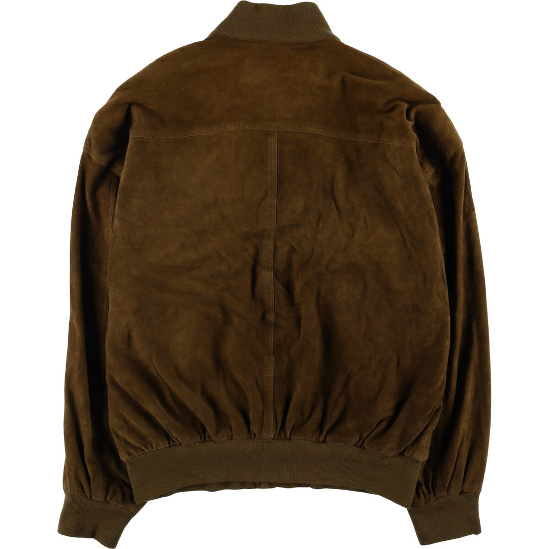 STRIWA Suede Leather Jacket, Men's Size XL Genuine Leather Suede Leather brown type Vintage Second Hand