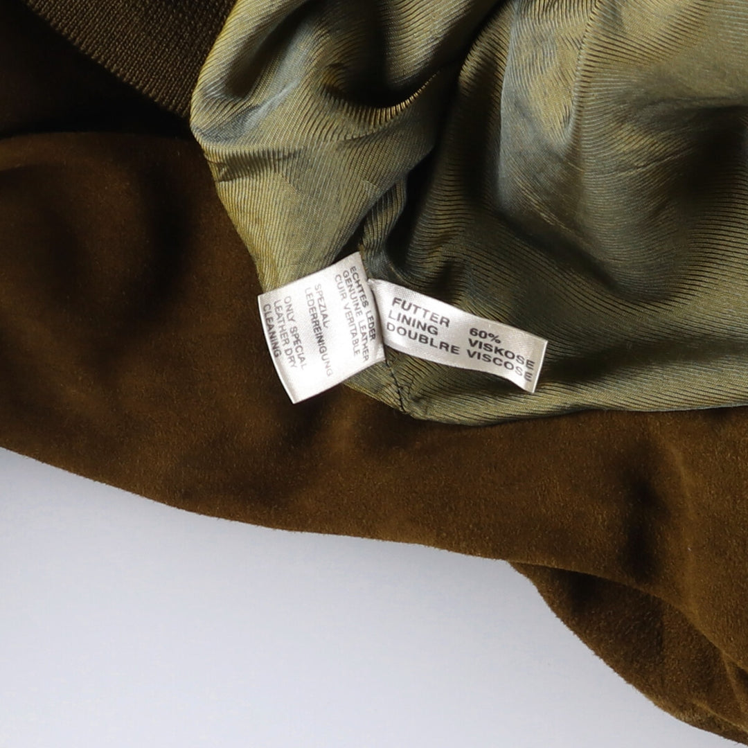 STRIWA Suede Leather Jacket, Men's Size XL Genuine Leather Suede Leather brown type Vintage Second Hand