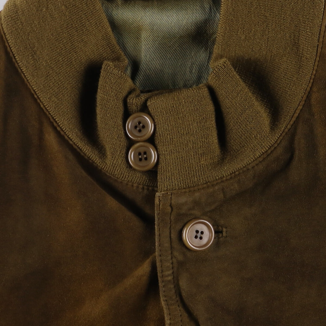 STRIWA Suede Leather Jacket, Men's Size XL Genuine Leather Suede Leather brown type Vintage Second Hand