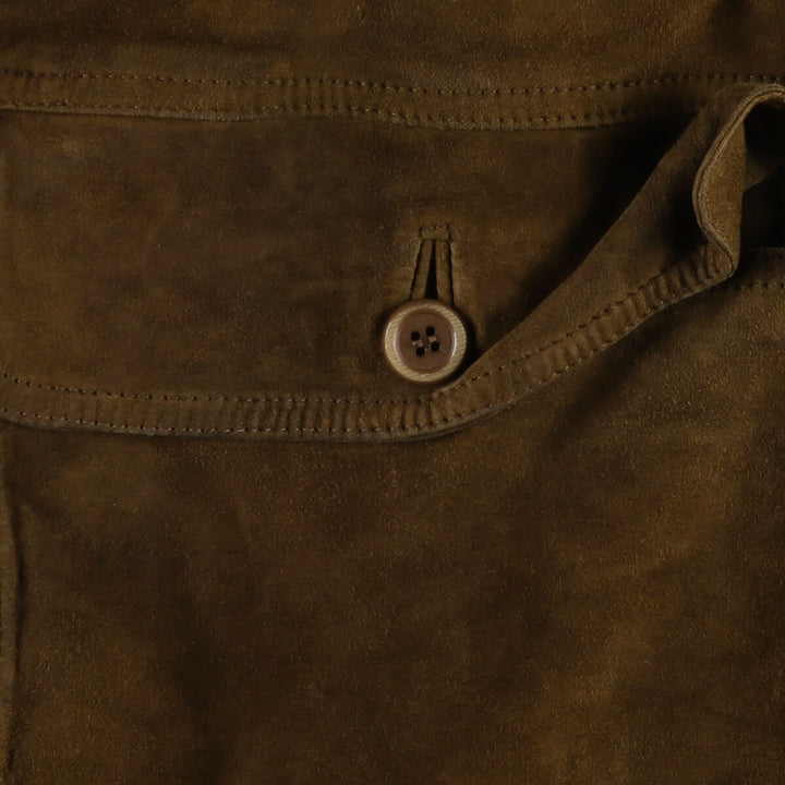 STRIWA Suede Leather Jacket, Men's Size XL Genuine Leather Suede Leather brown type Vintage Second Hand