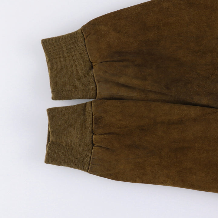 STRIWA Suede Leather Jacket, Men's Size XL Genuine Leather Suede Leather brown type Vintage Second Hand