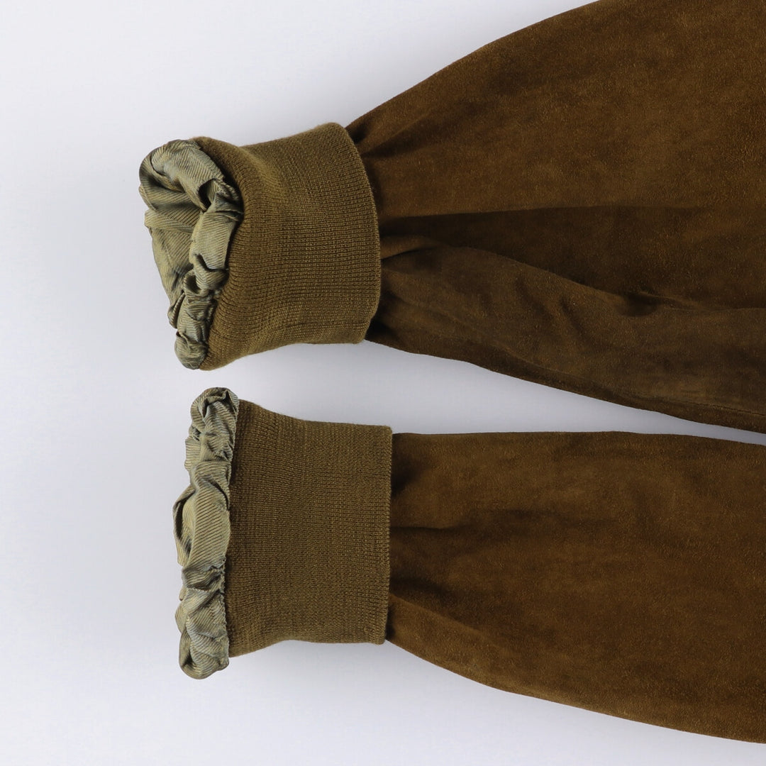 STRIWA Suede Leather Jacket, Men's Size XL Genuine Leather Suede Leather brown type Vintage Second Hand