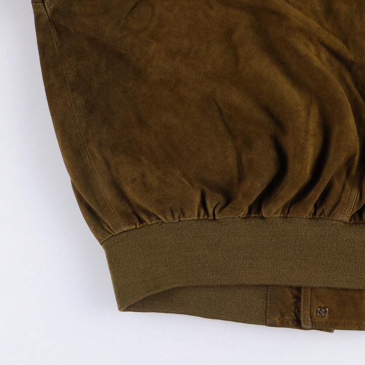 STRIWA Suede Leather Jacket, Men's Size XL Genuine Leather Suede Leather brown type Vintage Second Hand