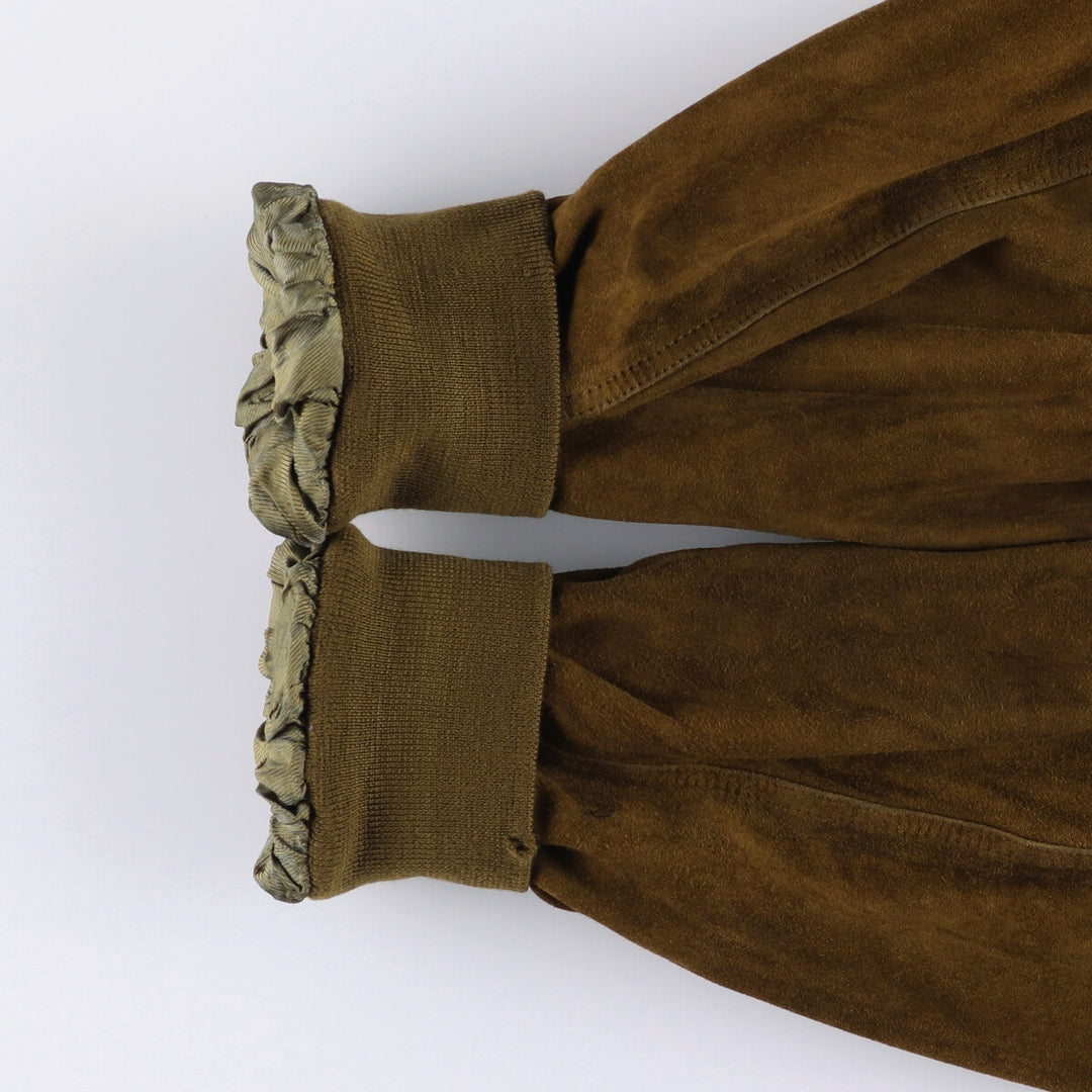 STRIWA Suede Leather Jacket, Men's Size XL Genuine Leather Suede Leather brown type Vintage Second Hand
