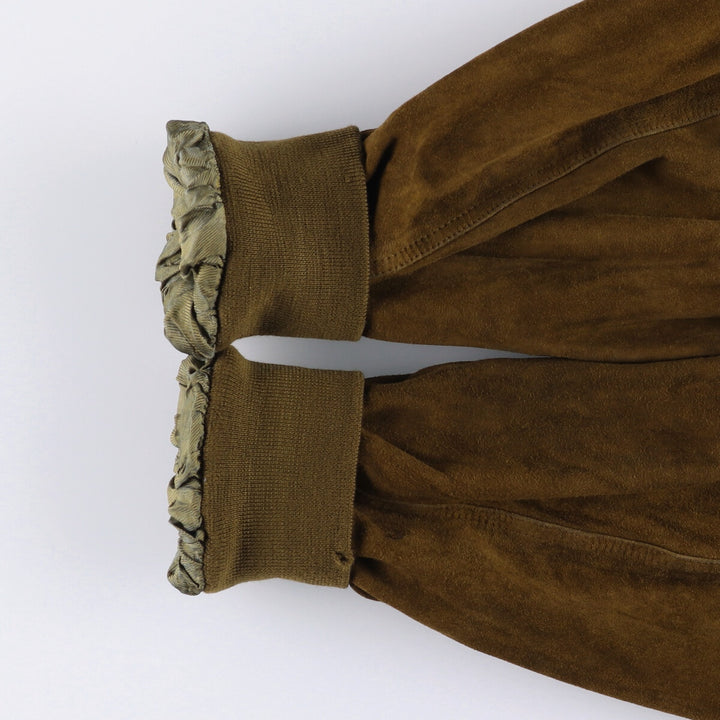 STRIWA Suede Leather Jacket, Men's Size XL Genuine Leather Suede Leather brown type Vintage Second Hand