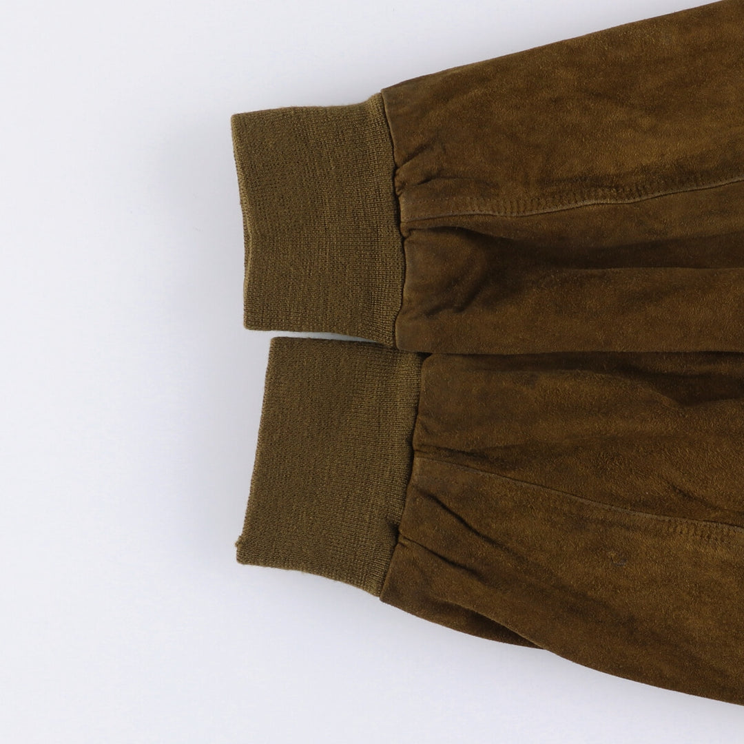STRIWA Suede Leather Jacket, Men's Size XL Genuine Leather Suede Leather brown type Vintage Second Hand
