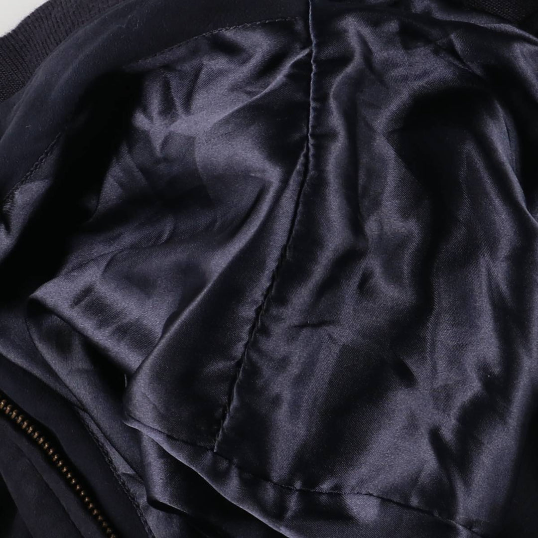 Oversized S and A suede leather jacket, men's size XXXL Genuine Leather Suede Leather navy blue type Vintage Second Hand