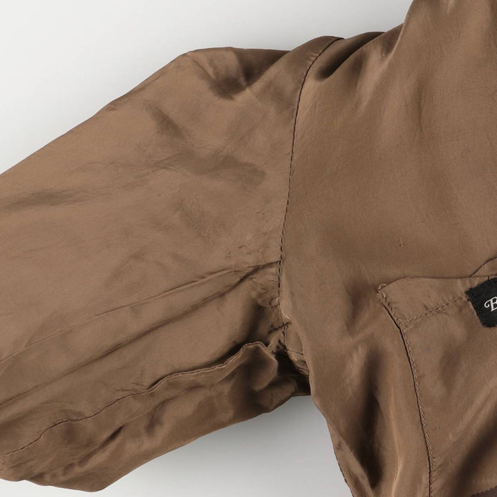 Bruno de Angelis MILANO stand-collar suede leather jacket in oversized sizes, equivalent to XXXL. unclear Khaki type brown Vintage Second Hand