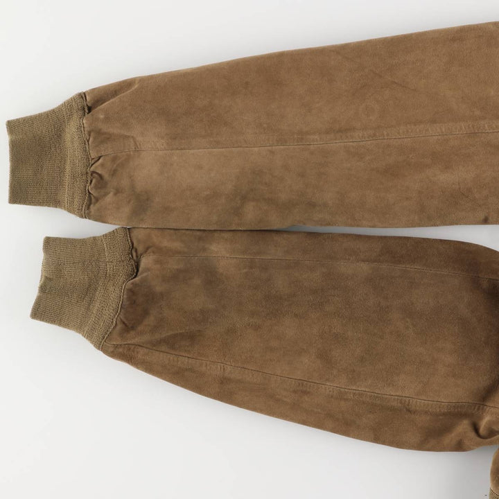 Bruno de Angelis MILANO stand-collar suede leather jacket in oversized sizes, equivalent to XXXL. unclear Khaki type brown Vintage Second Hand