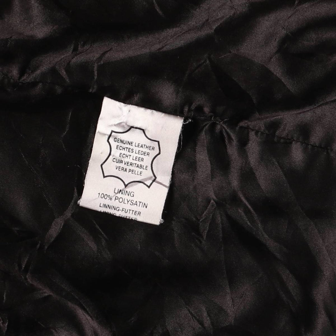 Oversized stand-collar suede leather jacket, men's size XXXL genuine leather black type Vintage Second Hand