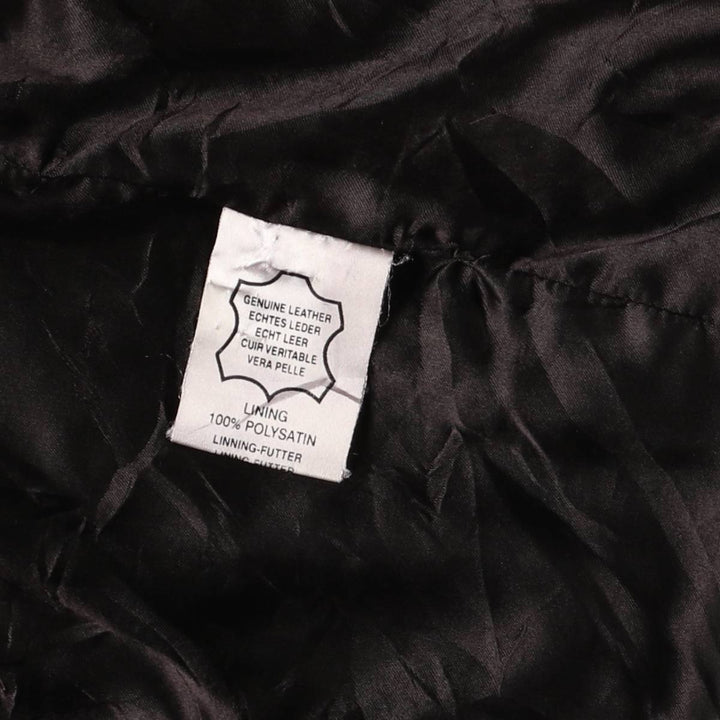 Oversized stand-collar suede leather jacket, men's size XXXL genuine leather black type Vintage Second Hand