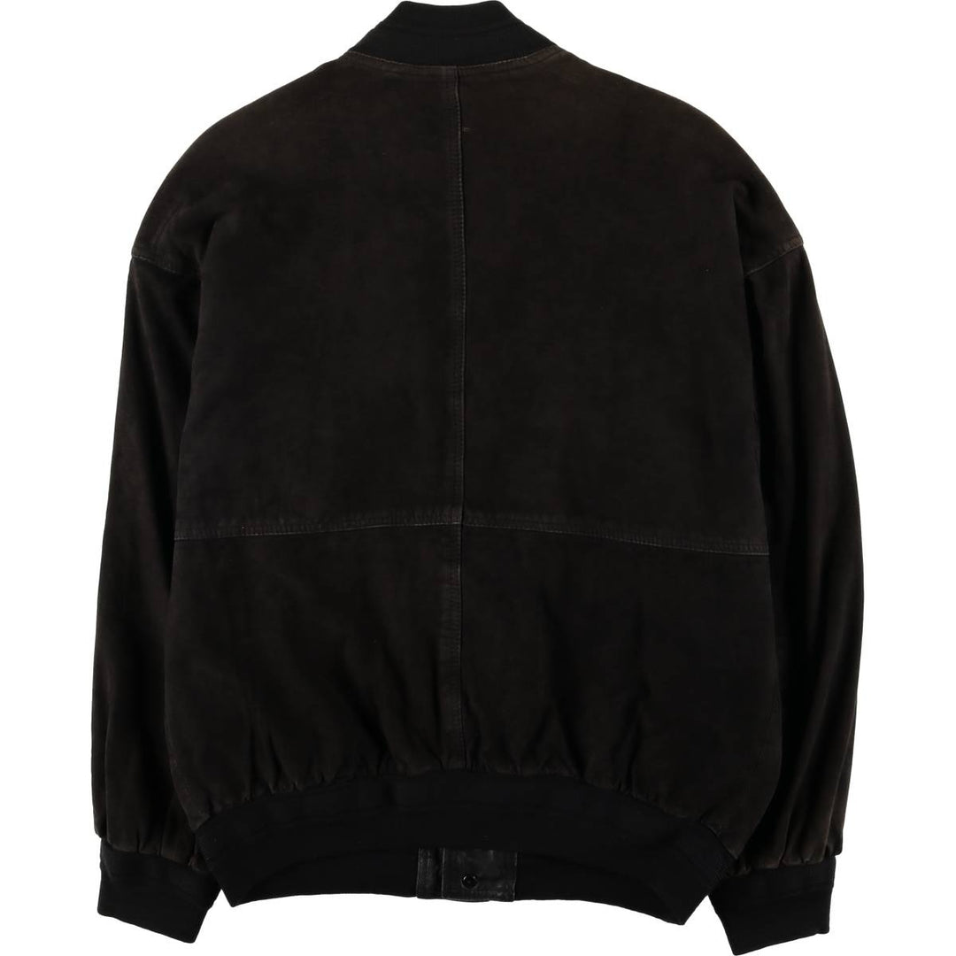 Robert Ley suede leather jacket, men's size XXL unclear Charcoal Vintage Second Hand