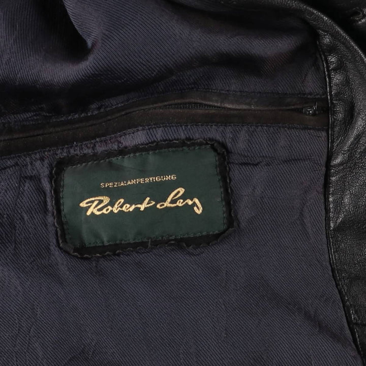 Robert Ley suede leather jacket, men's size XXL unclear Charcoal Vintage Second Hand