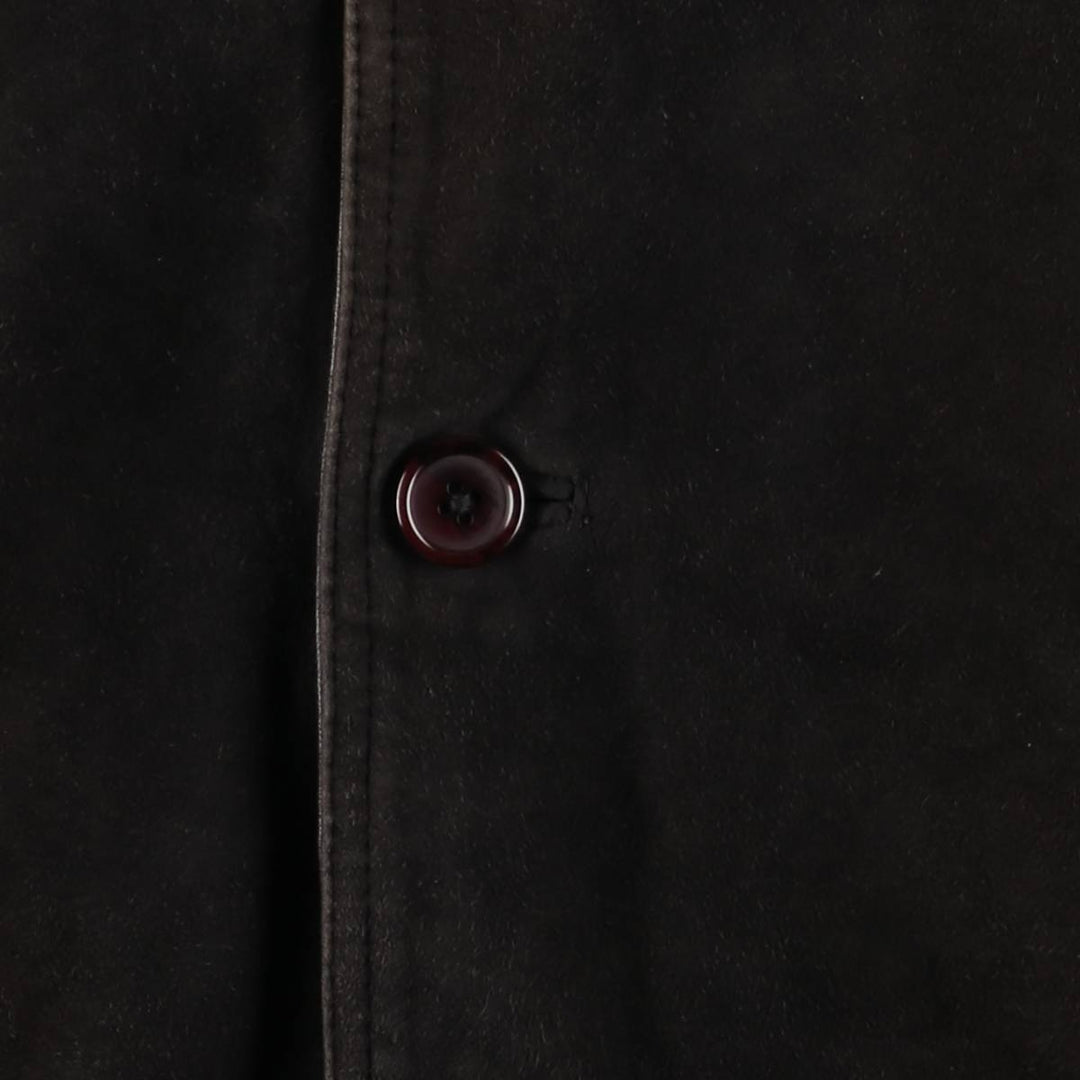 Robert Ley suede leather jacket, men's size XXL unclear Charcoal Vintage Second Hand