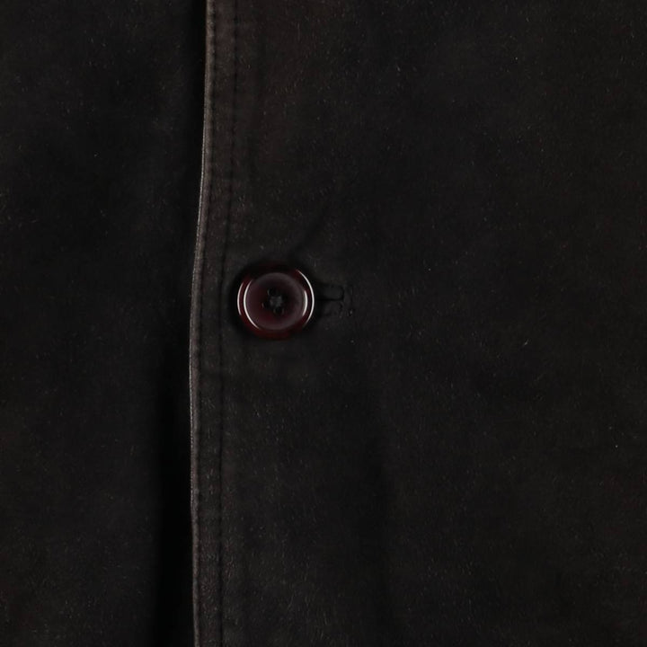 Robert Ley suede leather jacket, men's size XXL unclear Charcoal Vintage Second Hand