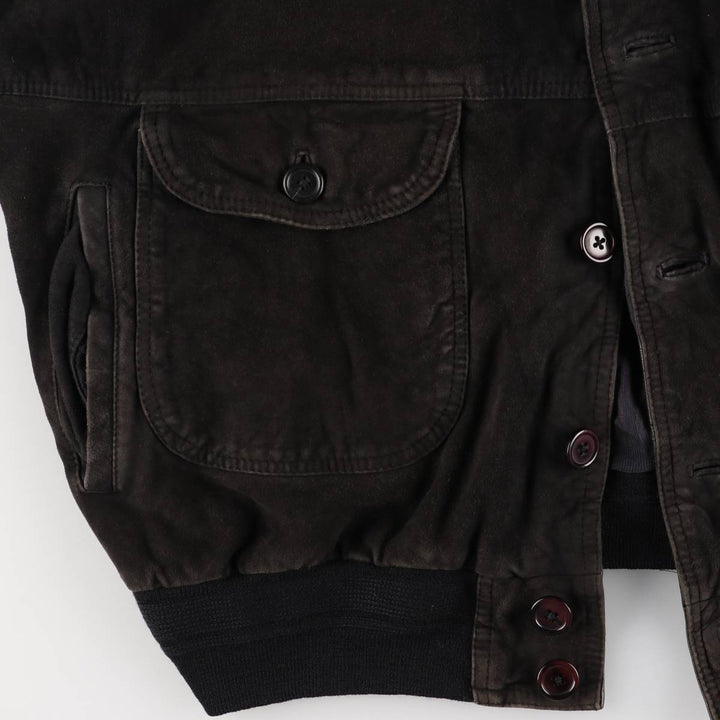 Robert Ley suede leather jacket, men's size XXL unclear Charcoal Vintage Second Hand