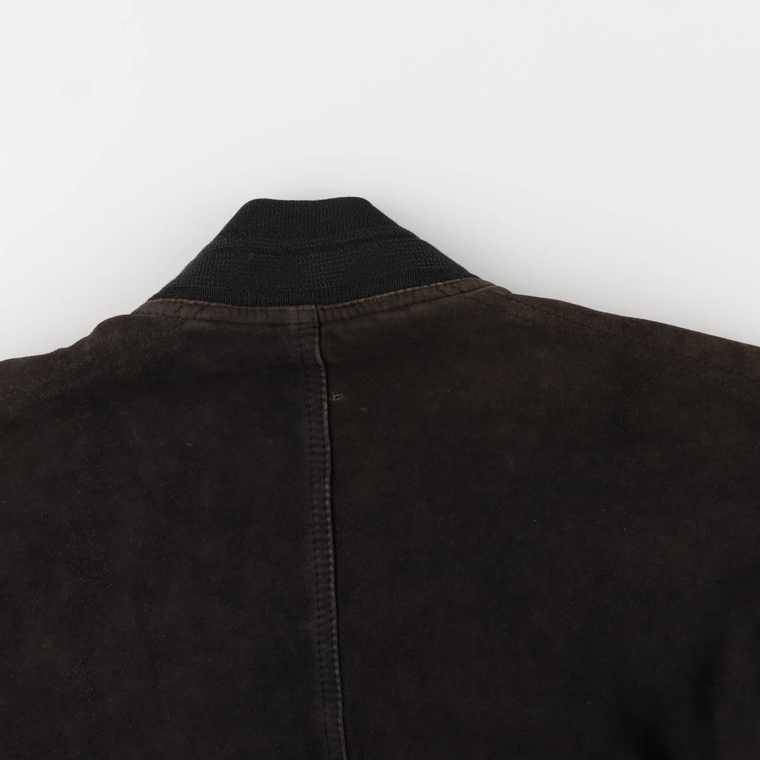 Robert Ley suede leather jacket, men's size XXL unclear Charcoal Vintage Second Hand