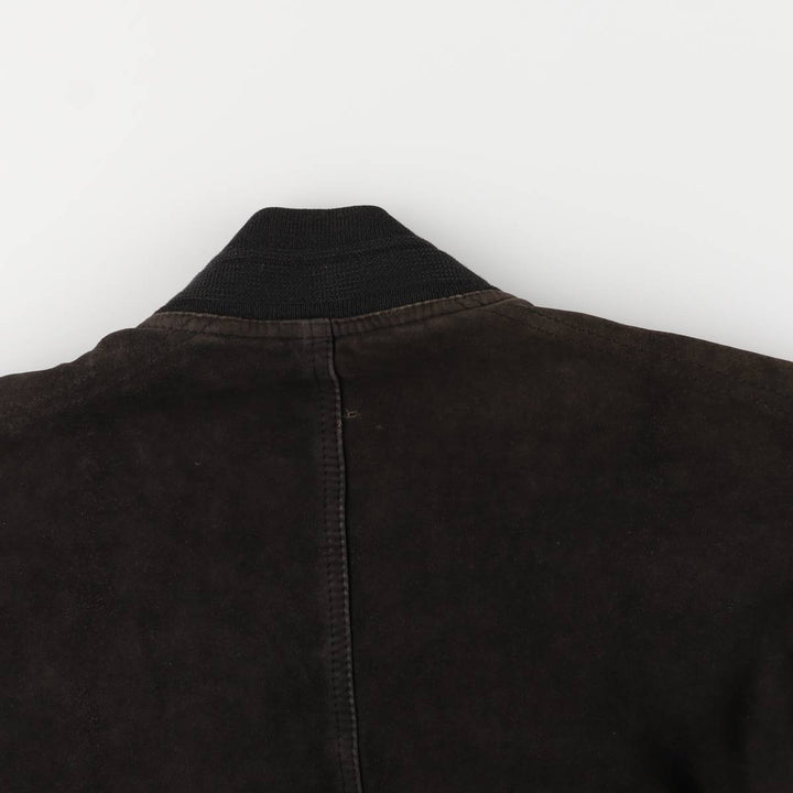 Robert Ley suede leather jacket, men's size XXL unclear Charcoal Vintage Second Hand