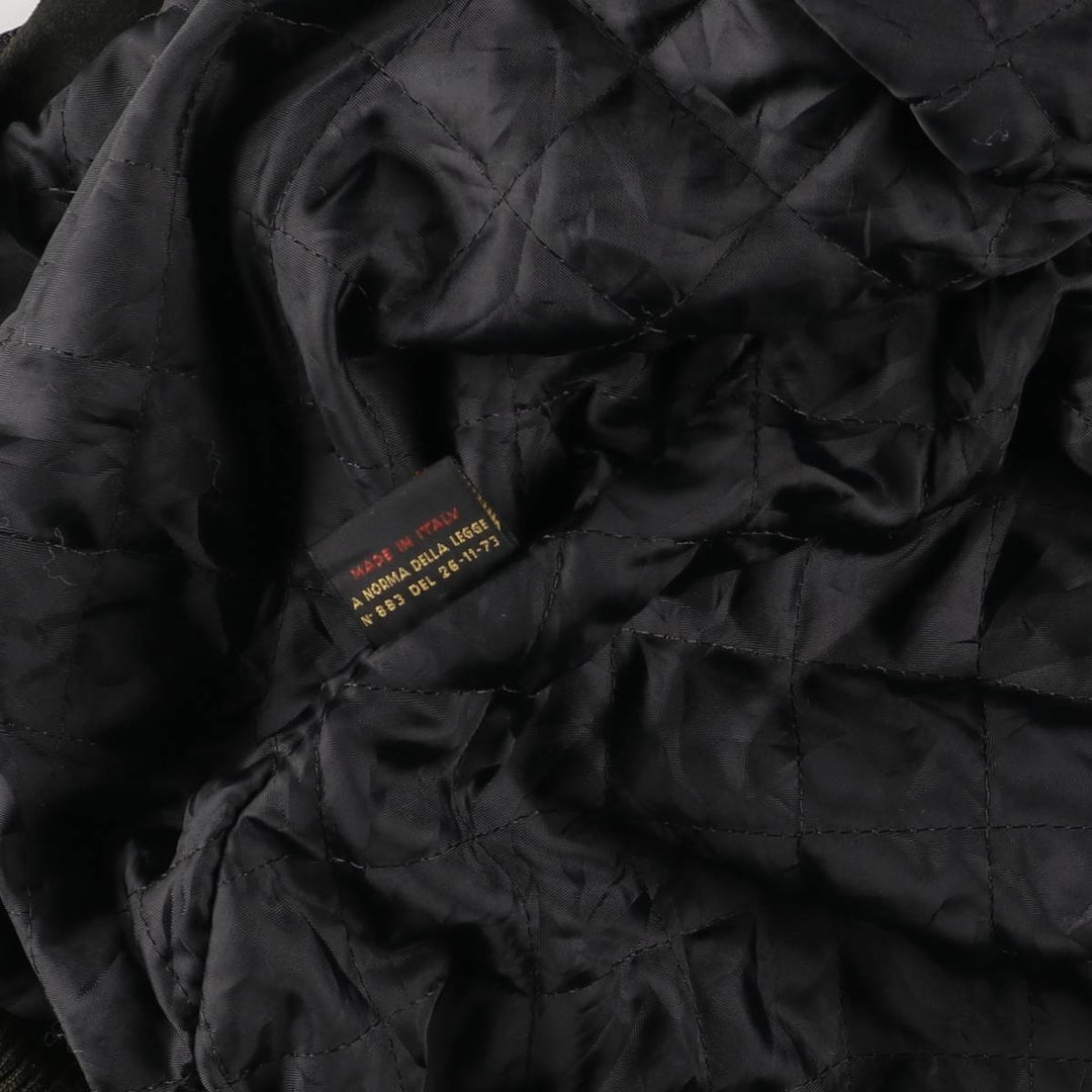 OUTFIT GARMENT suede leather jacket, made in Italy, men's size M unclear Khaki type Vintage Second Hand