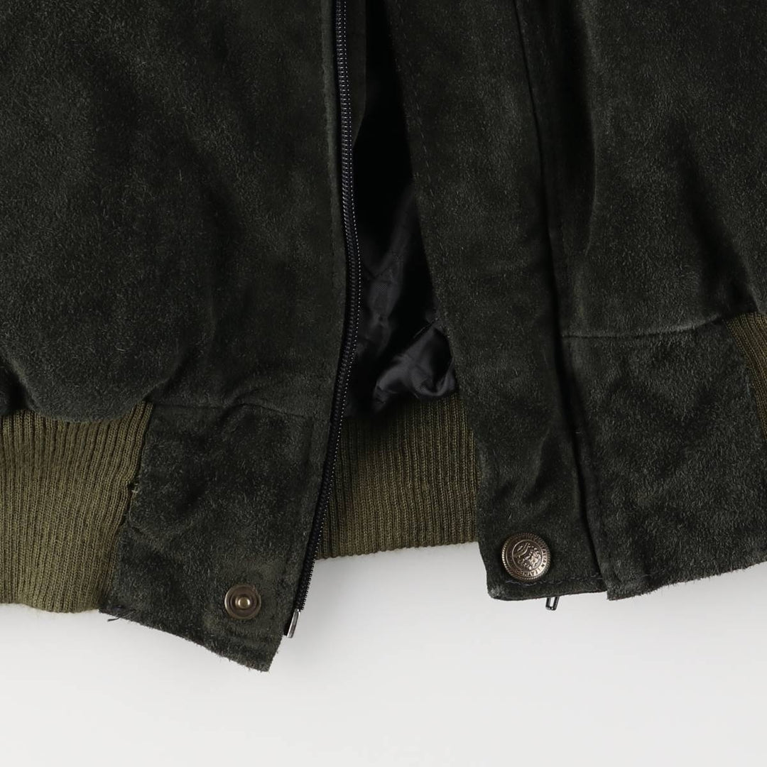 OUTFIT GARMENT suede leather jacket, made in Italy, men's size M unclear Khaki type Vintage Second Hand