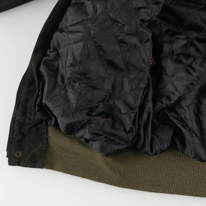 OUTFIT GARMENT suede leather jacket, made in Italy, men's size M unclear Khaki type Vintage Second Hand