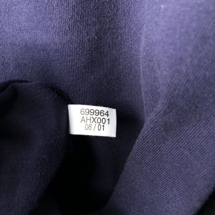 90s-00'S Adidas long-sleeved T-shirt, size M, men's cotton navy blue type Vintage Second Hand