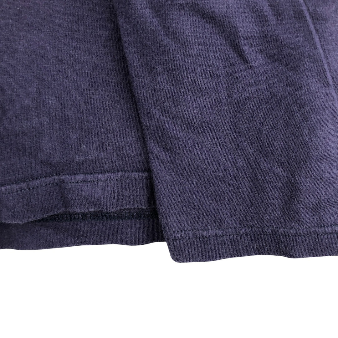 90s-00'S Adidas long-sleeved T-shirt, size M, men's cotton navy blue type Vintage Second Hand