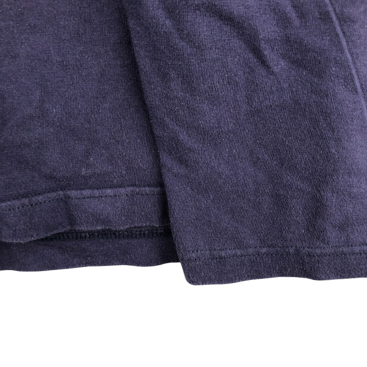 90s-00'S Adidas long-sleeved T-shirt, size M, men's cotton navy blue type Vintage Second Hand