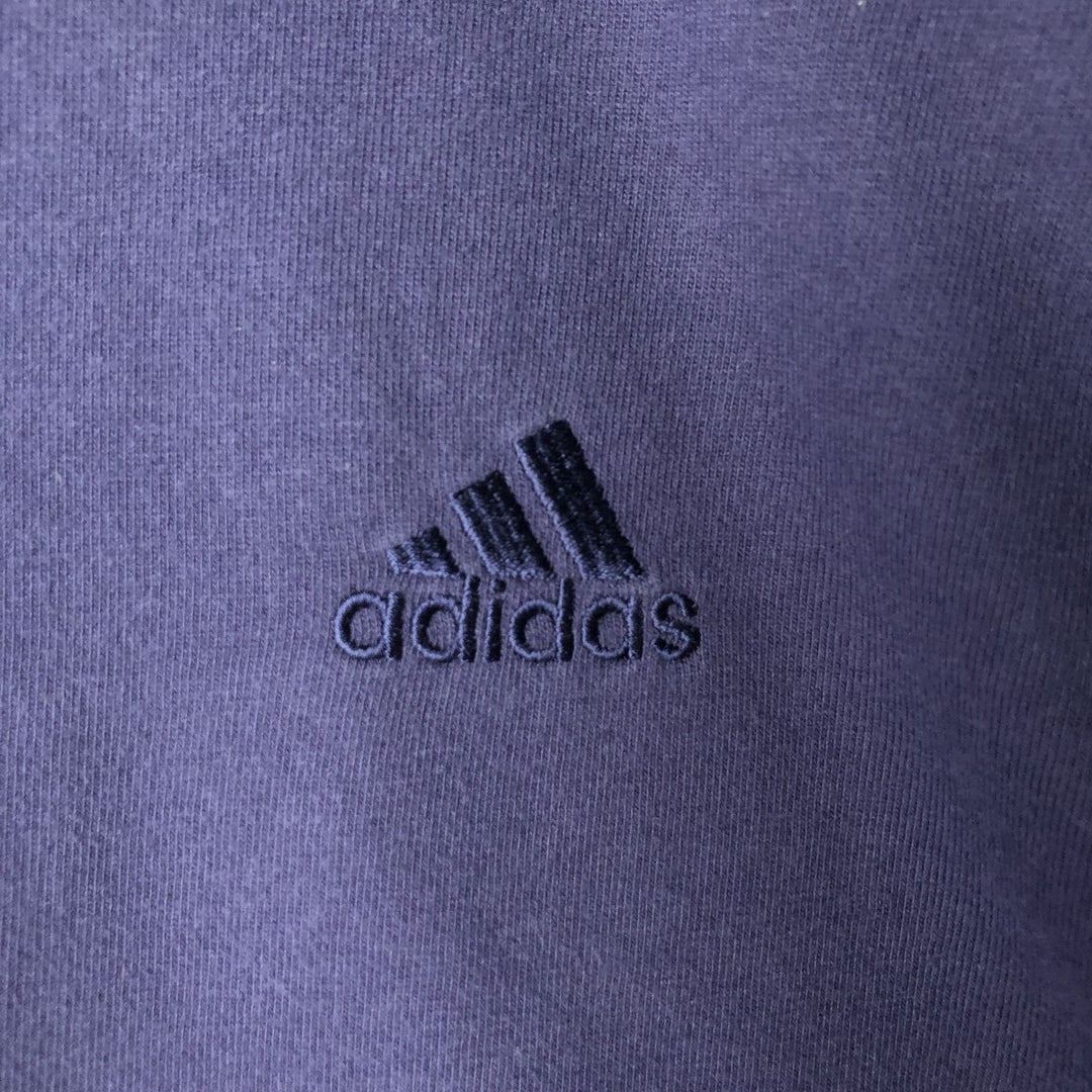 90s-00'S Adidas long-sleeved T-shirt, size M, men's cotton navy blue type Vintage Second Hand