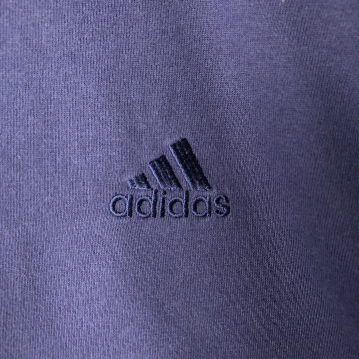 90s-00'S Adidas long-sleeved T-shirt, size M, men's cotton navy blue type Vintage Second Hand