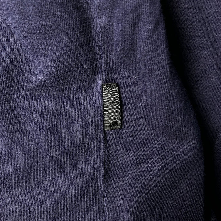 90s-00'S Adidas long-sleeved T-shirt, size M, men's cotton navy blue type Vintage Second Hand