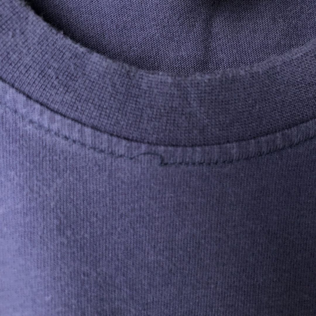 90s-00'S Adidas long-sleeved T-shirt, size M, men's cotton navy blue type Vintage Second Hand